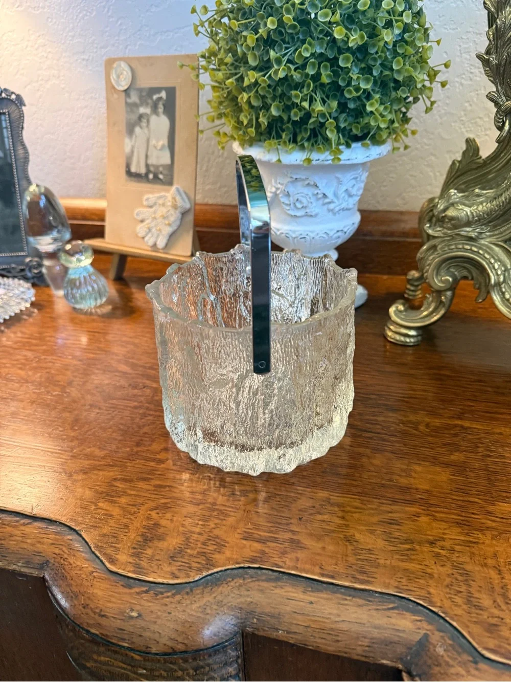 Vintage Iittala “Seita” Textured Glass Sculptural Vessel – Mid Century Modern
